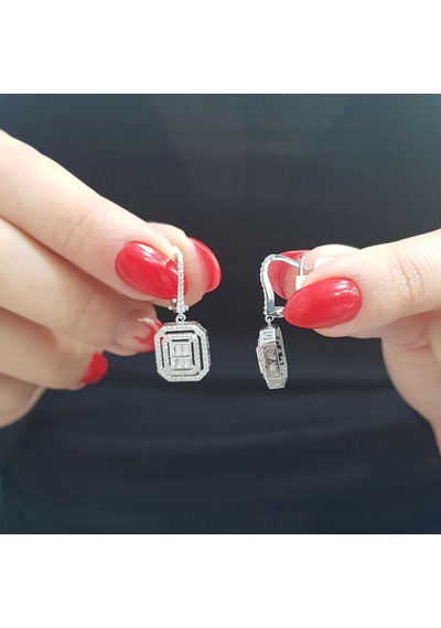 Lova 1,01 Karat Baget Pırlanta Küpe - 3030055