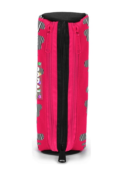 Coral High Kids Pembe Siyah Beyaz Desenli Üç Bölmeli Kalem Çantası 11178 Pembe - Beyaz