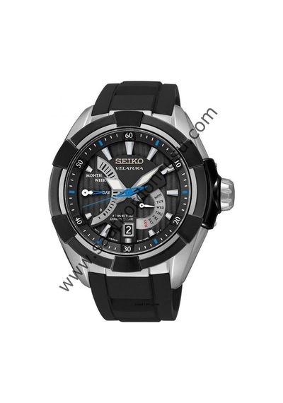 Seiko Velatura Srh019p1 Siyah Silikon Kordon Siyah