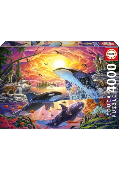 Educa Puzzle 4000 Parça Katil Balina Ve Kurt 20259