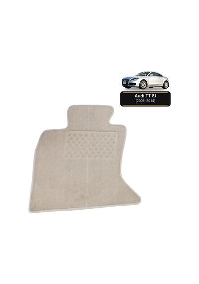 Oto Halı Paspas Seti Audi Tt 8j 2006 2014 Uyumlu - Bej Logosuz Kaymaz & Şık Tasarım