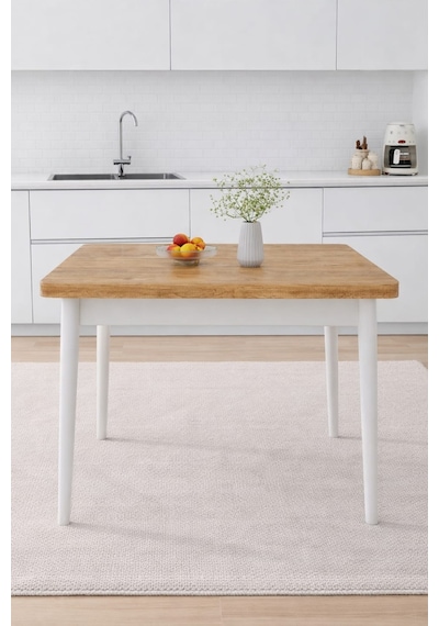 Renlife 70x70 Küçük Yemek Masası Metal Ayaklı Kompakt Mutfak Masası 2 Kişilik Minimal Masa Beyaz Çam Renlife 70x70 Küçük Yemek Masası Metal Ayaklı Kompakt Mutfak Masası 2 Kişilik Minimal Masa Beyaz Çam