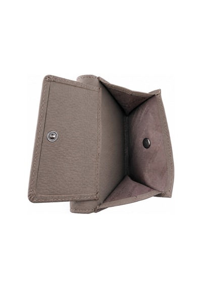 Alphaclub Bag Kadın Hakiki Deri Gri Renk Çıtçıtlı Kartlık Ve Cüzdan