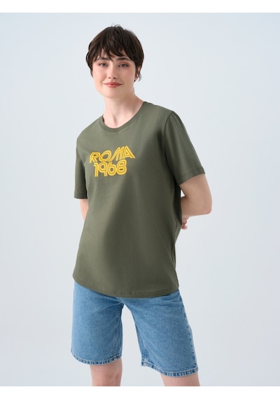 Regular Fit Kadın Tshirt K.kol Haki
