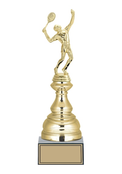 Odak Kupa - Figürlü Kupalar - Tenis Erkek Figürlü Kupalar Fg-023 A - 33 Cm Altın - Beyaz