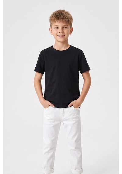 Kiagu Kısa Kol T-shirt Basic Terletmeyen Esnek Kumaş Pamuklu Mevsimlik Kısakol Erkek Çocuk Tsort Siyah Kiagu Kısa Kol T-shirt Basic Terletmeyen Esnek Kumaş Pamuklu Mevsimlik Kısakol Erkek Çocuk Tsort Siyah