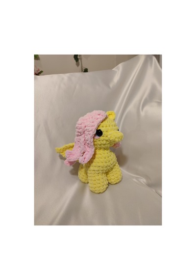 El Yapımı Tığ İşi My Little Pony Peluş Oyuncak Fluttershy Çok Renkli