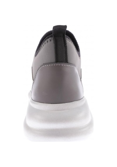 Dgn 315 Kadin Kalin Taban Strech Detayli Silver Taş Bağcikli Sneakers Ayakkabi 315-2026-R6469 Gri - Platin