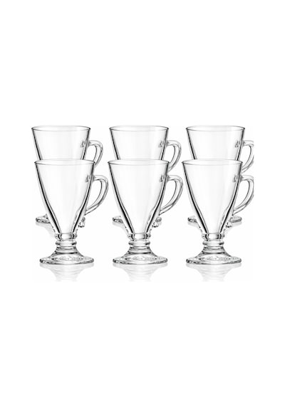 6 Lı Cam Ayaklı Bardak Seti,130 Ml,çay,kahve,türk Kahvesi,espresso Bardağı,cam Kupa Seti Şeffaf