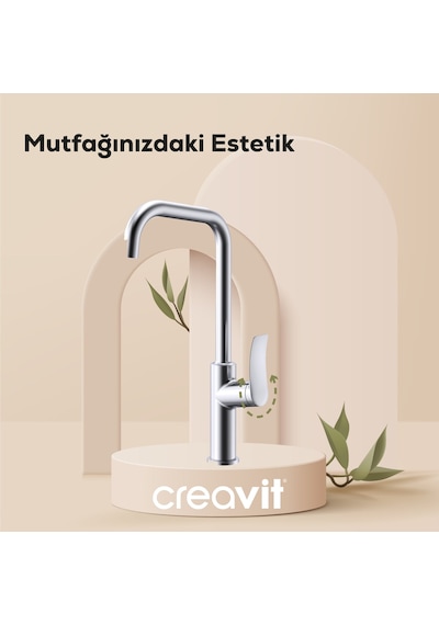 Creavit Lua Şelale Mutfak Armatürü Krom Bt.lu8500