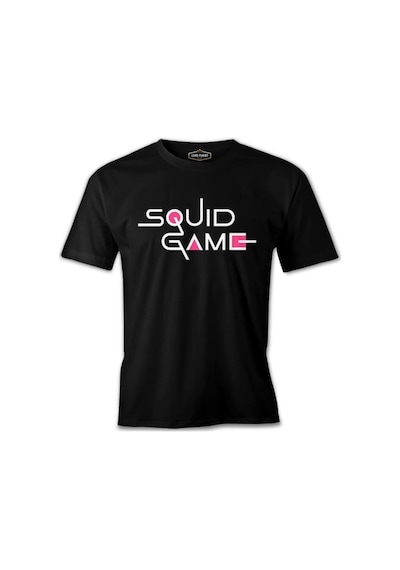 Squid Game-Logo Siyah Erkek Tshirt