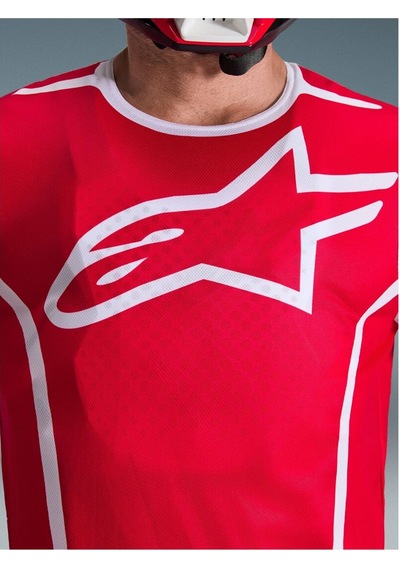 Alpinestars Fluid Apex Off-road Motosiklet Jerseyi Kırmızı Beyaz