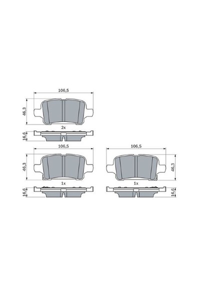 Opel Astra K 1.5d 2019-2022 Bosch Arka Balata Netpar22129