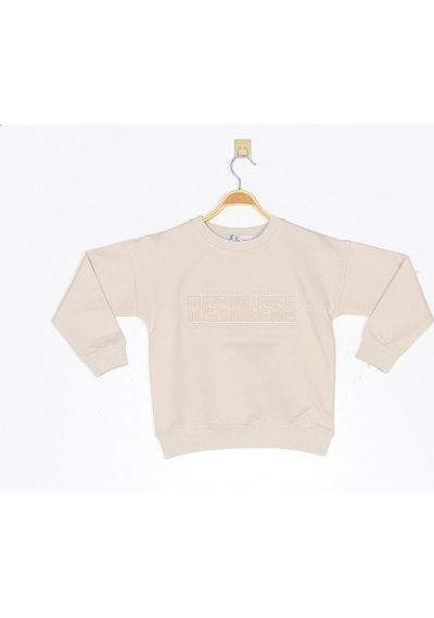 Modalı Çocuk Rechless Rtr0004 Kabartma Baskılı Sweatshirt