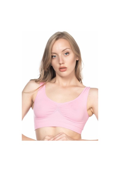 Pembe Mı Emay 4005 Soft Kalın Askı Büstiyer Pembe