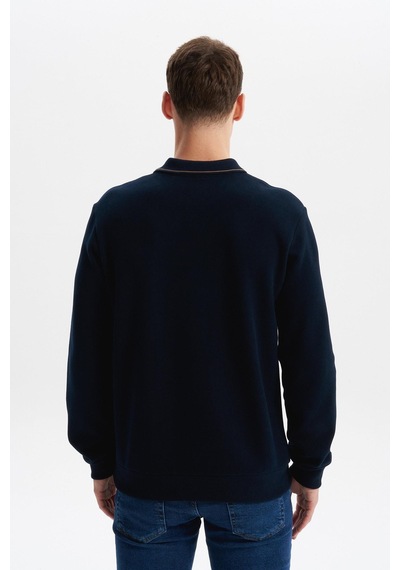 AR-MA Arma Erkek Regular Fit Polo Yaka Sweatshirt Karbon Fırçalı Selanik, %65 Pamuk %35 Polyester, Düğmesiz Basic K30554698602 Lacivert AR-MA Arma Erkek Regular Fit Polo Yaka Sweatshirt Karbon Fırçalı Selanik, %65 Pamuk %35 Polyester, Düğmesiz Basic K30554698602 Lacivert