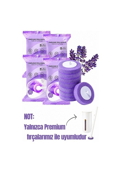 32 Adet 4 Paket Lavanta Premium Deterjanlı Tek Kullanımlık Tuvalet Temizleme Süngeri Duvara Mo