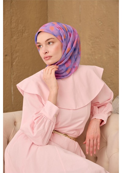 Silk Home Soft Eşarp 73098-12 Eflatun, Pembe, Turuncu