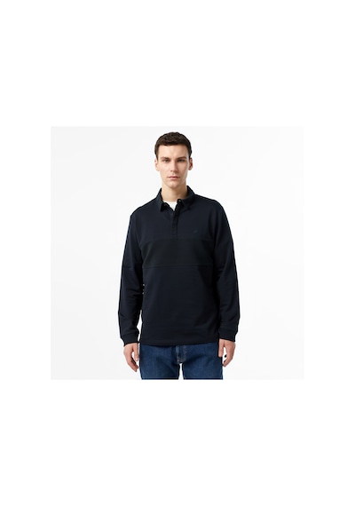 Nautica Erkek Siyah Uzun Kollu Polo Düz K47307t Siyah