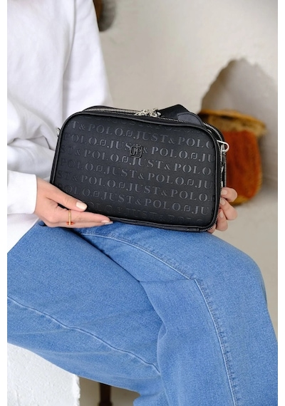 Just Polo Kadın Yeni Sezon Gofraj Baskılı Omuz Çantası 232053mh Siyah 54794446