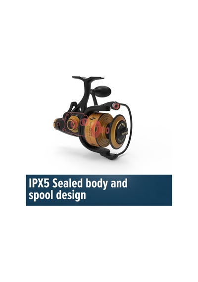 Penn Spinfisher Vıı Long Cast Reel Ipx5 Contalı Deniz Balıkçılığı Makarası, Tuzlu Su İngresyonuna Karşı Korur. Farklı Türler İçin Balık Tutmak İçin Çeşitli Boyutlarda