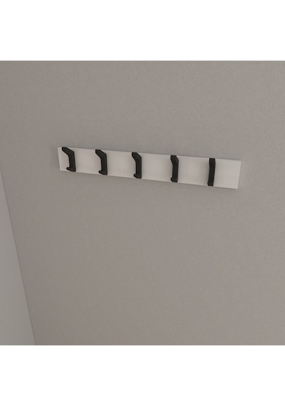 Hepsi3boyutlu Modern Duvar & Kapı Kanca Askılık - 5 Adet Siyah Kanca Askılık - Model No : 2 Siyah
