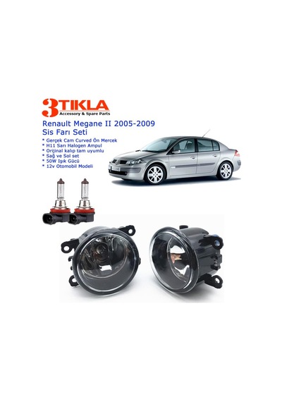 Renault Megane Sedan 2005 Sis Farı Set Oem: 8200074008