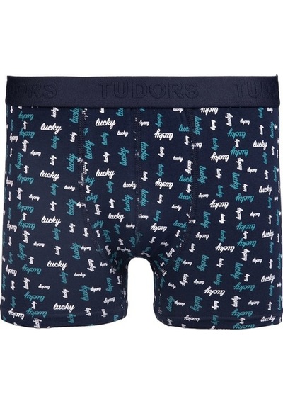 Tudors Erkek 2'Li Pamuk Likralı Esnek Kumaş Boxer-25896-Multi Çok Renkli