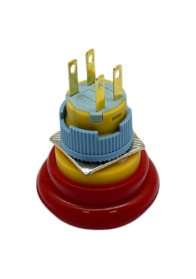Acil Stop Butonu Kalıcı On/of 16 Mm Kırmızı 2nc Kontaklı