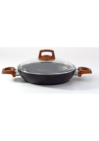 Bonera Vogue Granit 22 Cm Sahan Ahşap Kulp