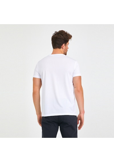 Slazenger REPUBLIC Erkek Tişört Beyaz