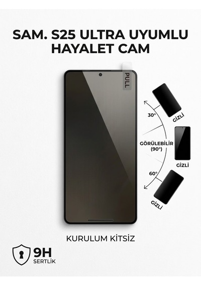 Samsung S25 Ultra Uyumlu Hayalet Ekran Koruyucu Cam