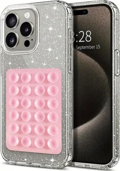 Silikon Vantuzlu Telefon Tutacağı 24 Vantuzlu 1 Paket Yapışkanlı Cep Telefonu Tutucu Mıknatıslı Çok Renk