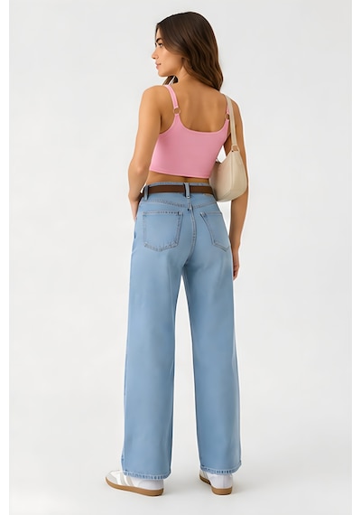 Lili Woman Kadın Pembe Halka Detaylı Crop Atlet E.9062
