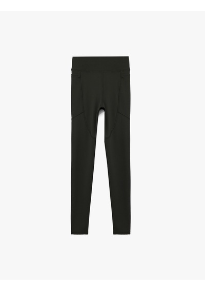 Koton Yüksek Bel Cep Detaylı Slim Fit Spor Tayt Siyah 6wak40138nk SiYAH