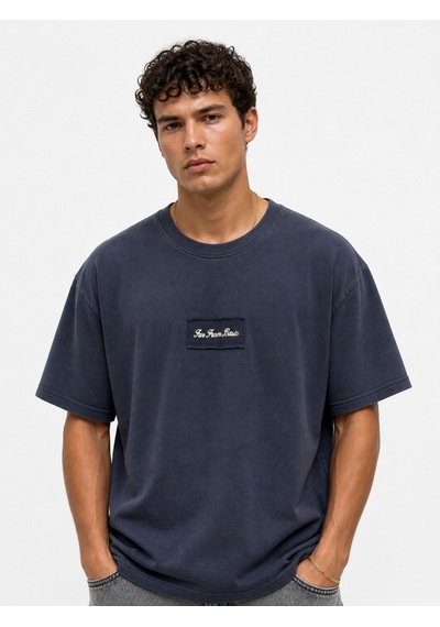 Respire Erkek Ffb Nakışlı Oversize T-shirt Lacivert