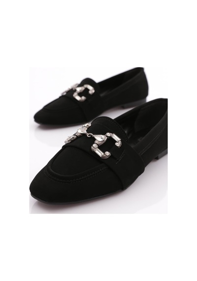 Dgn 5004-23y Kadin Kristal Tokali Loafer 5004-1423-R1700 Siyah