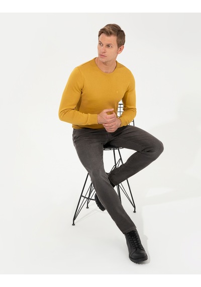 Pierre Cardin Erkek Hardal Kazak /triko 50257290-vr072 Hardal