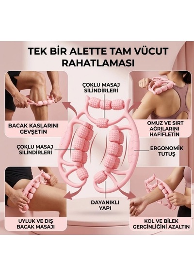 Cazibiz 18 Tekerlekli Selülit Ve Vücut Masaj Rulosu-448815 Çok Renkli