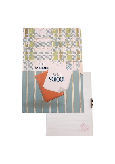 Hatıra Defteri Kilitli Kız Modeli Günlük Defteri 1 Adet Mcolor Sert Kapak Çizgili 14x20 Cm Anı Defteri Yeşil