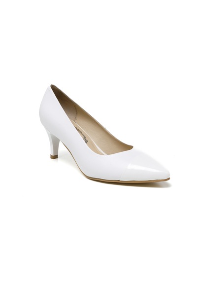 Topuklu/ Stiletto Kadın Rc-4007 Deriden Beyaz Beyaz
