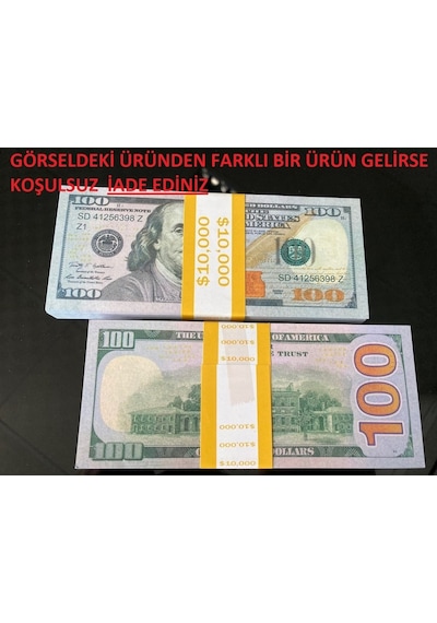 Aykar 15 Deste 100 Dolar Geçersiz 1. Kalite Çift Taraflı Baskı