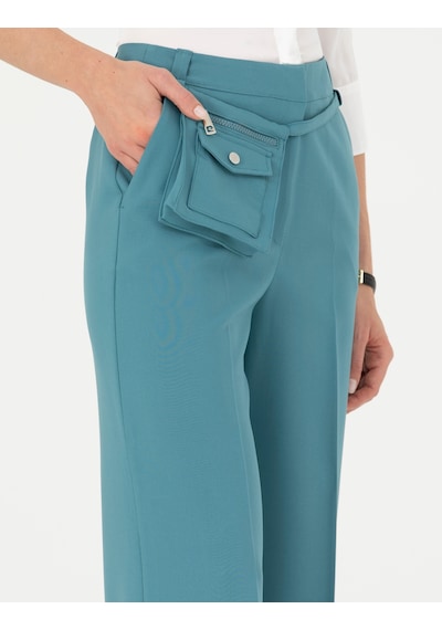 Pierre Cardin Kadın Petrol Pantolon 50273084-vr102 Petrol