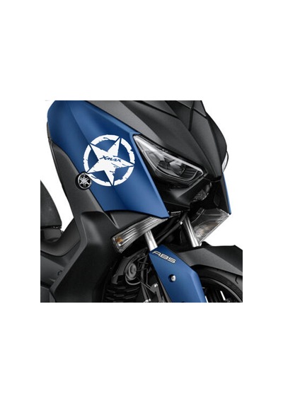 Deeb Army Yamaha Xmax Yıldız Sticker Etiket Mat Beyaz 2 Adet