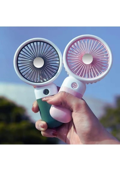 Lexroo Mini Fan Masaüstü Taşınabilir Telefon Stantlı Vantilatör 2 Özellik Bir Arada Taşınabilir