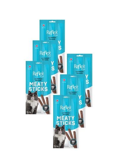 Meaty Sticks Somonlu Kedi Ödül Çubuğu 3x5gr Altılı Paket