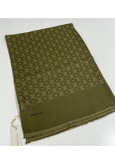 Pierre Cardin Elegans Monogram Şal-75 X 190-090700-934 Kına Yeşili Kına Yeşili