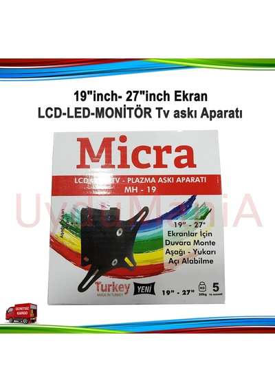 Micra 19"- 27" 48 CM-70 CM Ekran Lcd-Led-Monitör Tv Askı Aparatı