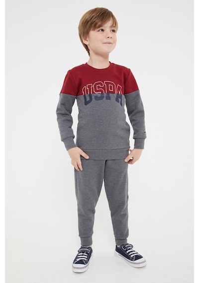 U.S. Polo Assn Lisanslı Bordo Erkek Çocuk Eşofman Takım