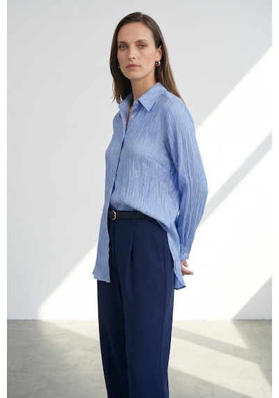 Sateen Salaş Gömlek - Mavi-137368